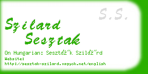 szilard sesztak business card